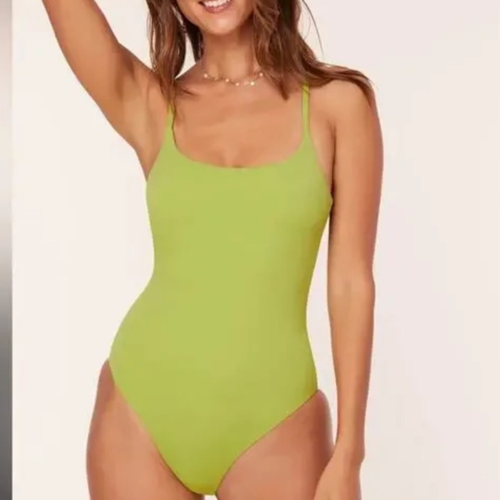 Andie Makena One Piece Swimsuit Avocado Green‎ Size Small NWT